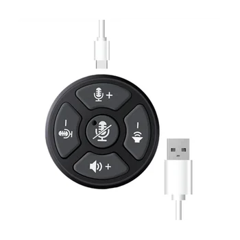 USB микрофон 360 ° звукосниматель USB Type C-микрофон за домашния офис, интелигентно подобряване на гласове