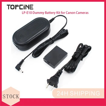 Topcine ACK-E10 захранващ Адаптер Ac LP-E10 Фиктивен Батерия DR-E10 Комплект Съединители Dc Адаптер за Камери на Canon 1500D 3000D T3 T5 T6 X50 X70
