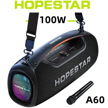 Hopestar A60 100 W Bluetooth-високоговорител, мощен уличен водоустойчив безжичен Преносим музикален център, бас говорител с микрофон