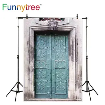 Фон Funnytree за фото студио реколта стара врата с шарките на оригинални дизайнерски фон за една фотосесия