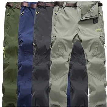 Тактически ластични панталони за мъже с множество джобове, свободни дишащи бързо съхнещи панталони, мъжки улични джоггеры за катерене, мъжки панталони за джогинг