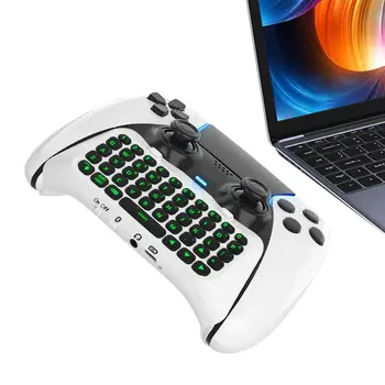 Клавиатура със зелена подсветка, мини-клавиатура с прикрепен за геймпада, преносима безжична мини клавиатура, ергономична мини-клавиатура с прикрепен за геймпада за
