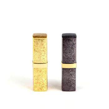 празна пластмасова златна тръба за червило 12,1 мм, кв. златен калъф за руж за устни