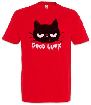 Тениска Cat Good Luck с мяукающими котки Cat Love Fun Addiction Addicted GL Котка Котки