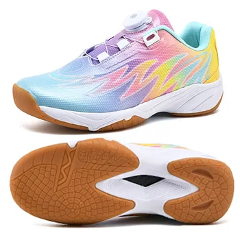 Нови обувки за бадминтон за деца, обувки за тенис за момичета и момчета, Дишащи-мини футболни обувки за бадминтон, спортни обувки за помещения