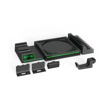 Охлаждаща поставка за игра на хост DOBE FOMIS ELECTRONICS за Xbox серия X, Вертикална стойка, зарядно устройство за зареждане на геймпада за аксесоари XSX