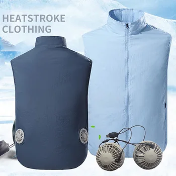 Охлаждаща Облекло за кондициониране на въздуха С вентилатор, Елек За мъже, жени, Дишаща тънка жилетка, Зареждане чрез USB, работни облекла за риболов на открито, Лятна