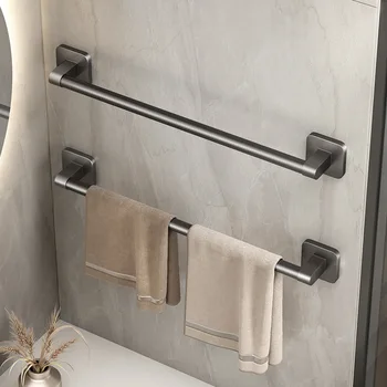 Закачалка за кърпи Неперфорированный монтиран на стената рафтове в банята Закачалка за съхранение на хавлиените кърпи за баня на един стълб за тоалетна и баня