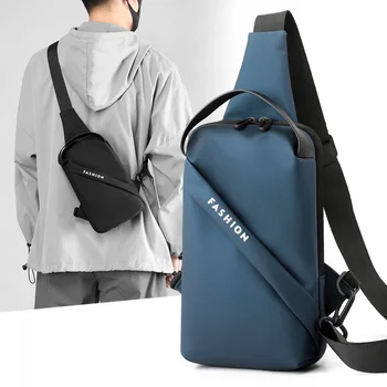 Стилна спортна чанта на гърдите, малка универсална чанта на рамото, поясная чанта за мъже, модни найлон поясная чанта, градинска чанта през рамо, новост
