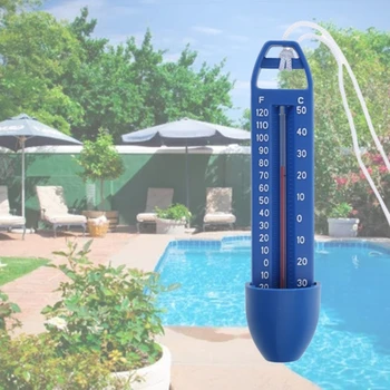 -20 ~ 120℉ и -30 ~ 50 ℃ Термометър за температура на ваната в басейн, спа, джакузи Син