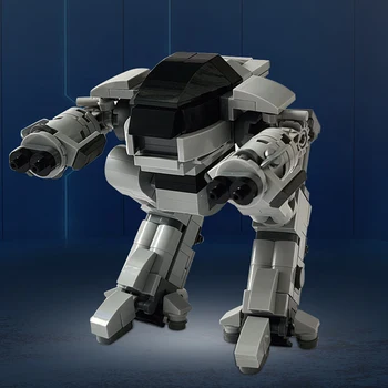 MOC Mechanical War ED209 Robot Building Blocks Kit Movie Робокоп С Матрицата Черни Машинными Кирпичиками за Детски Играчки
