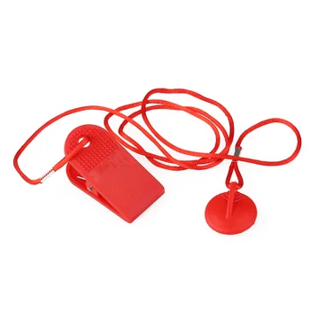 Сменяеми електронен ключ за сигурност за бягаща пътека с диаметър 23 см (червен)