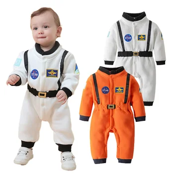 Детски костюм на космическия астронавти, есенно-зимни дрехи за деца, гащеризони за момчета и момичета, костюм за cosplay в стил аниме за Хелоуин, 9 12 18 24 36 месеца
