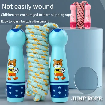 Детски трамплин Roap 3M с дървена дръжка, спортни Сладки Регулируеми аксесоари за фитнес Roap с анимационни любимци модел