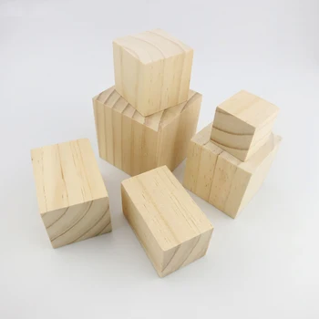 Квадратен дървен блок диаметър 10-60 мм, Непълни дървени кубчета, модел 