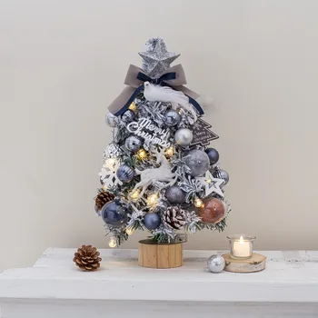 Коледна украса 2023 година, Коледно дърво в нов стил Ins, лека Малка опаковка, настолни коледни украси, коледни стоки
