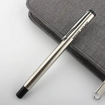Метална писалка MONTE MOUNT от неръждаема стомана с много тънък писалка 0,4 мм, отличен подарък писалка за писане