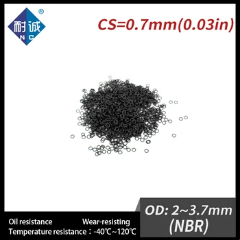 10 бр. / лот Нитриловый Черен каучук NBR 70A О-пръстен CS 0,7 мм OD2/3/3.2/3.7*0.7 о пръстен mm Маслостойкое Водонепроницаемое