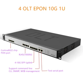 EPON OLT 4 порта E04 1U EPON OLT 1.25 G възходящ канал 10G 4 порта за троен възпроизвеждане на olt epon 4 pon 1.25 G SFP порта PX20+ PX20++ PX20 +++