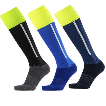 Мъжки футболни чорапи с хавлиена кърпа, спортни баскетболни чорапи за бягане на открито, мъжки футболни компресия дълги чорапи, чорапи за възрастни 40-46