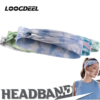 Спортна превръзка от неопрен за коса LOOGDEE, впитывающая пот, бързосъхнеща Дишаща превръзка на главата за практикуване на йога, джогинг, колоездене, многоцелеви прическа Ice Silk Cool