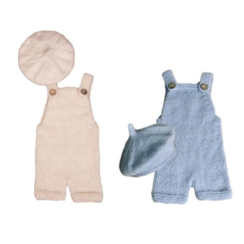 Подпори за фотосесии на новородени, шапчица-бини, подпори за представляващи, костюм за фотосесията на детето