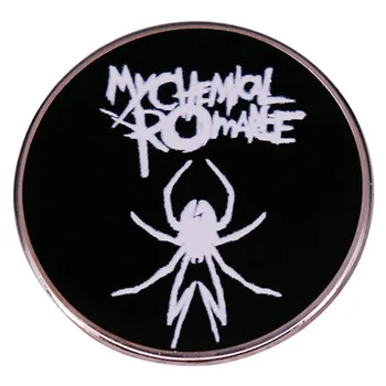 Брошки рок група My Chemical Romance, Эмалированная жени, Брошка, икона, игли за ревери, Бижута, изработени от твърди метални сплави, украса за сака, бижута