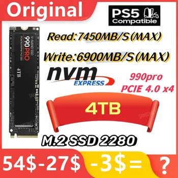 SSD M. 2 NVMe Преносим високоскоростен 1 TB И 2 TB 4 TB PCIe 4,0 М2 2280 Твърд Диск Вътрешен Твърд Диск за Лаптоп Настолен PS5
