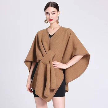 Жена без жилетка, Европейската и американската есен-зима елегантни и ежедневни дамски шал-наметало