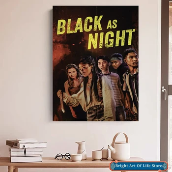 Черен като нощ (2021) Художествена корица за плаката на филма 