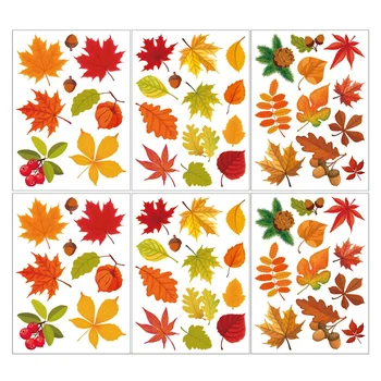 Алуминиева дограма, облицовка от есенни листа за Деня на благодарността за сезонно есенния декорация на стъклени прозорци