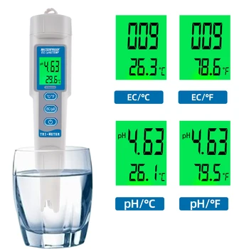 Измерване на PH на Цифров уред за контрол на качеството на водата PH TEMP TDS тестер машина с висока точност за аквариум гидропонного басейна