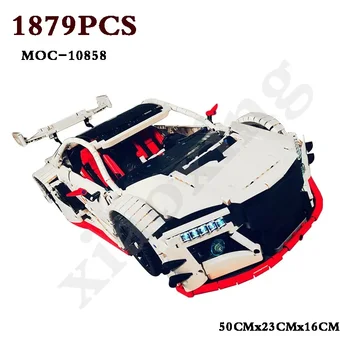 MOC10858 NSX-GT Суперавтомобил Електрически RC САМ Състезателен Автомобил Градивни елементи За Възрастни MOC Строителни Блокове Подаръци За Рожден Ден, Коледни Подаръци