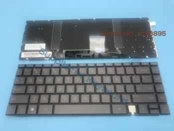 НОВОСТ за лаптоп HP Spectre x360 14-EA 14-EA0023DX 14-EA0047NR 14-EA1023DX Английска клавиатура с подсветка Кафяв цвят