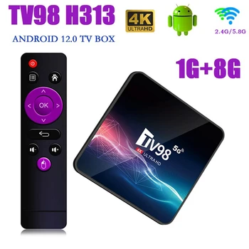 ТЕЛЕВИЗИОННА конзола TV98 1G + 8G 2,4 G 5G Wifi Allwinner H313 4Kx2K Android 12 Телеприставка мултимедиен плейър TV98