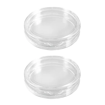 ABHU 20 броя Малки кръгли прозрачни пластмасови капсули за монети в кутията 20 мм