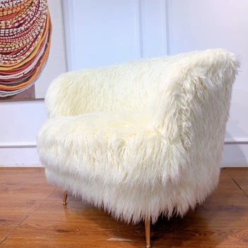 Лесен луксозен и минималистичен постмодернистский диван от вълна и кожа