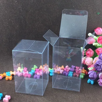 30шт 5* 5*15 см прозрачна пластмасова кутия от pvc, опаковки, кутии за подаръци / шоколад / бонбони/ козметика /занаяти квадратна прозрачна Кутия от пвц