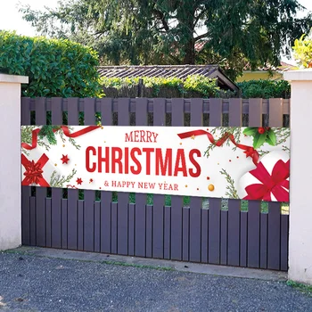 Коледен Открит Банер Забавни Коледни Декорации За Дома 2022 Външен Декор Коледа Навидад Noel Натал Честита Нова Година 2023