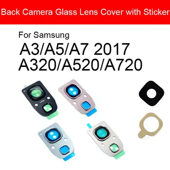 Стикер на стъклото на обектив на задната камера Лепило за Samsung Galaxy A3 A5 A7 2017 A320 A520 A720 резервни Части за ремонт на стъклена капачка за обектив на задната камера