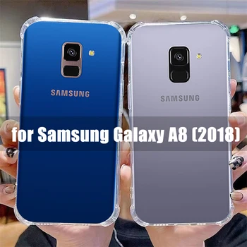 Прозрачни Противоударные Защитни калъфи за Samsung Galaxy A8 (2018) Прозрачни калъфи за телефони Samsung Galaxy A8 (2018) 5,6 