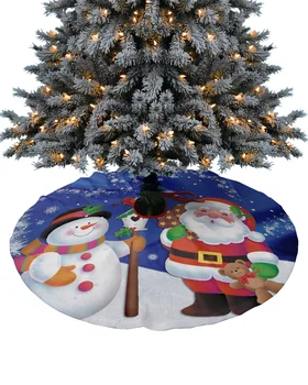 Дядо коледа, Снежен човек, снежинка, пола, за елхи, коледни украси за дома, кръгли поли за Коледната елха, като Основната капачка