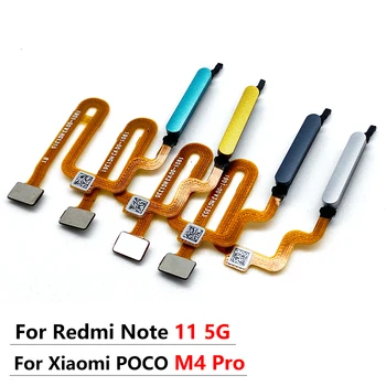 5ШТ Оригинал За Xiaomi Poco M4 Pro 5G/Redmi Note 11 5G и 4G Начало Бутон за Захранване на Пръстови Отпечатъци Touch Id Конектор Сензор Гъвкав Кабел