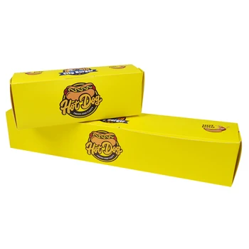 Индивидуален продукт на Дългогодишна Художествена Хартиена кутия с нанесен логото на Кутия за хот-дог