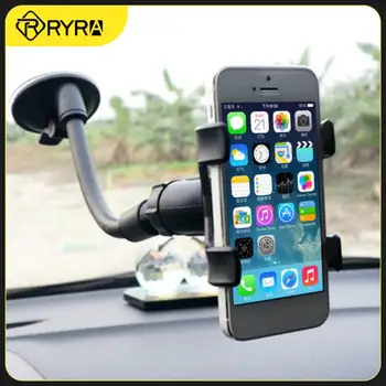RYRA 1 бр. Черна кола, Сгъваема поставка, на 360 градуса скоба за закрепване на предното стъкло за мобилен телефон, GPS
