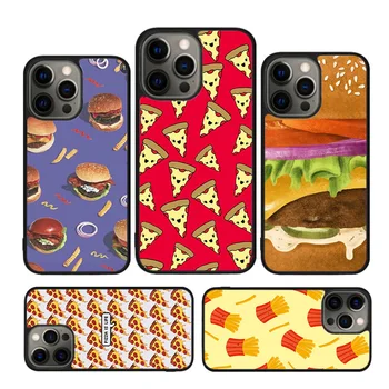 Калъф за Пица с Картофи Burger За iPhone 15 SE 2020 XR XS X Max 6S 7 8 Plus 12 13 Mini 11 12 13 14 Pro Max Калъф-Броня