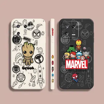 Калъф За Телефон Xiaomi POCO F3 F4 F5 M2 M3 M4 M5 X2 X3 X4 X5 GT Pro 4G 5G Обикновен Течен Силиконов Калъф Marvel Groot Baby Manga