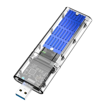 На външния Корпус на M. 2 NGFF SATA SSD Високоскоростен USB3.0 Gen1 5 Gb/с. Прозрачен Калъф За Твърд диск SATA SSD За PC