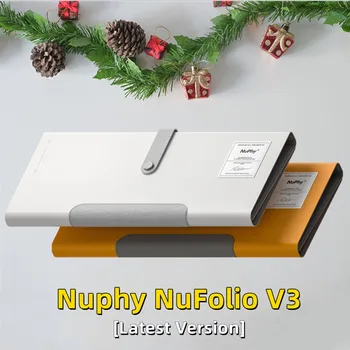 Ексклузивен кожен калъф Nufy NuFolio V3 Suit Air75 V2-жълт аксесоар Nufy