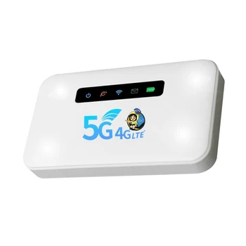 Мобилен Wi-Fi-рутер 4G CAT4 150 Mbps LAN + RJ-45 Безжичен преносим мини-джобен led Wi-Fi-рутер 4G Lte със слот за СИМ карта
